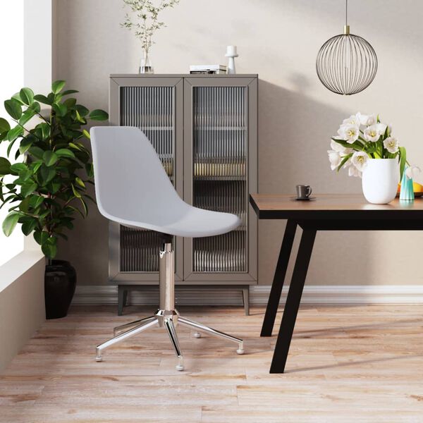 vidaXL Esszimmerstuhl Drehbar Wei&szlig; PP