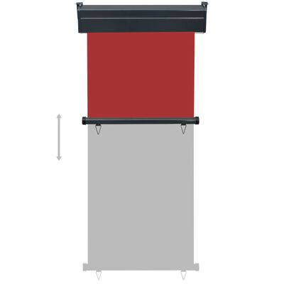 vidaXL Balkon-Seitenmarkise 80 × 250 cm Rot