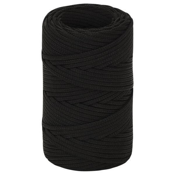 vidaXL Arbeitsseil Schwarz 2 mm 50 m Polyester