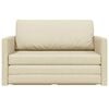 vidaXL Schlafsofa 110cm Creme Stoff