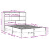 vidaXL Massivholzbett mit Regal ohne Matratze 150x200 cm Kiefer