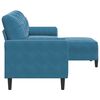 vidaXL 3-Sitzer-Sofa mit Hocker Blau 210 cm Samt