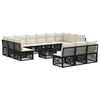 vidaXL Gartensofa-set 14 Stk. Schwarz Poly-Rattan