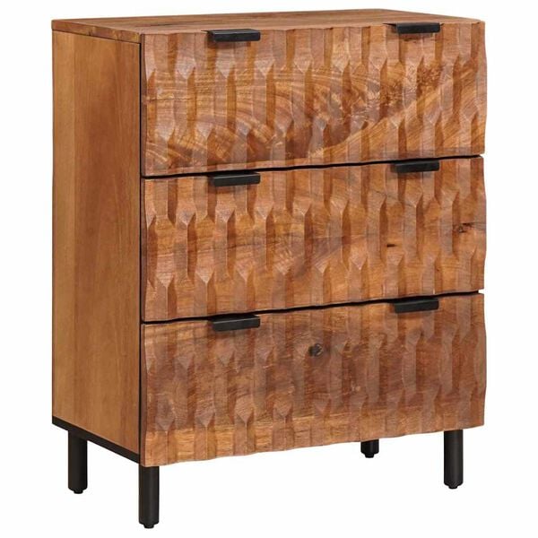 vidaXL Sideboard Akazienbraune Oberfl&auml;che Massivholz Mango