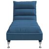vidaXL Massage-Chaiselongue mit Kissen Blau Stoff