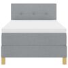 vidaXL Boxspringbett mit Matratze Hellgrau 100 x 200 cm Stoff