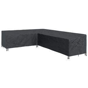 vidaXL M&ouml;belbezug 355 x 275 x 80 cm 420D Oxford Stoff L-Form Schwarz