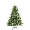 vidaXL K&uuml;nstlicher Weihnachtsbaum mit 150 LEDs Gr&uuml;n 120 cm PE und PVC