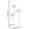 vidaXL Garten-Wanddeko 105x55 cm Cortenstahl Blumen-Design