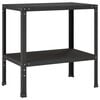 vidaXL Pflanztisch 100 x 50 x 80 cm Pulverbeschichteter Stahl Schwarz