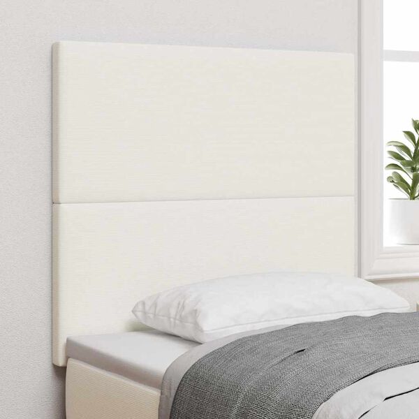 vidaXL Kopfteil mit Kopfteil Creme 80 cm Kunstleder
