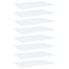 vidaXL B&uuml;cherregal-Bretter 8 Stk. Wei&szlig; 60x40x1,5 cm Holzwerkstoff