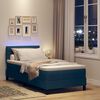vidaXL Boxspringbett mit Matratze mit LED Blau 80 x 200 cm Stoff