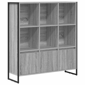 vidaXL B&uuml;cherregal 99,5 x 30 x 108 cm Holzwerkstoff Graues Sonoma