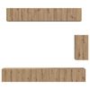 vidaXL TV-Schrank-Set Wandmontiert 6 pcs Artisan-Eiche Holzwerkstoff