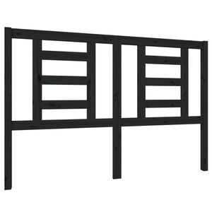 vidaXL Kopfteil Schwarz 146x4x100 cm Massivholz Kiefer