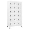 vidaXL Schlie&szlig;fachschrank mit 18 F&auml;chern Metall 90x40x180 cm