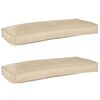 vidaXL Palettenkissenset 2 pcs Beige 100 x 40 x 8 cm Oxford-Stoff