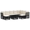 vidaXL Gartensofa-set 10 stk. Schwarz Poly-Rattan