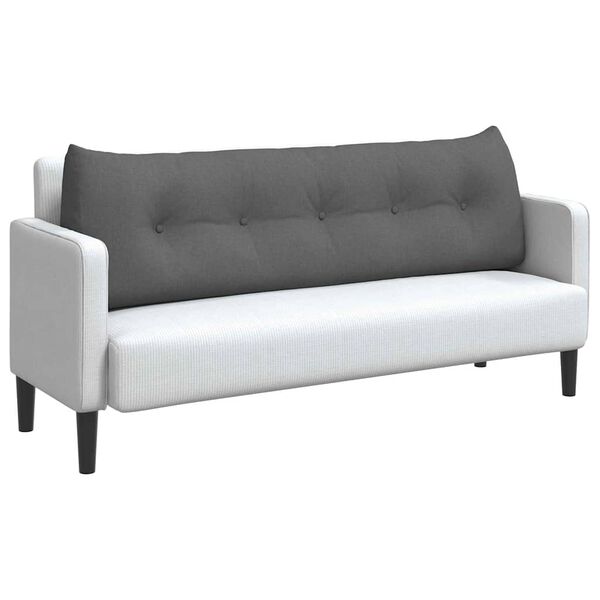 vidaXL R&uuml;cken Kissen Dunkelgrau 160 x 24 x 50 cm Stoff