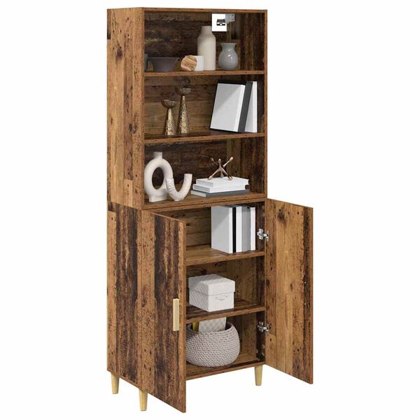 vidaXL Highboard Altholz 69,5 x 32,5 x 180 cm Holzwerkstoff