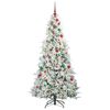 vidaXL K&uuml;nstlicher klappbarer Weihnachtsbaum Wei&szlig; 180 cm PE und PVC