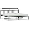 vidaXL Bettgestell mit Kopfteil Metall Schwarz 200x200 cm