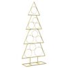 vidaXL Metall Weihnachtsbaum KUOPIO 90 cm Stahl Gold
