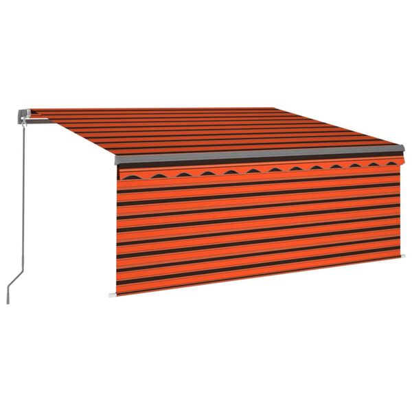 vidaXL Markise Manuell Einziehbar mit Rollo 3x2,5 m Orange & Braun