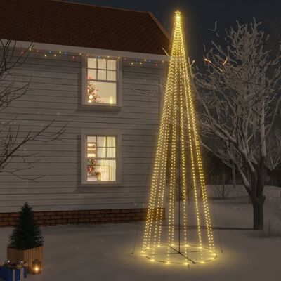vidaXL LED-Weihnachtsbaum Kegelform Warmweiß 1134 LEDs 230x800 cm