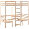 vidaXL Hochbett mit Schreibtisch & St&uuml;hlen 90x190 cm Massivholz Kiefer