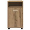 vidaXL Schrank mit Rollen Artisan-Eiche 33x38x60 cm Holzwerkstoff