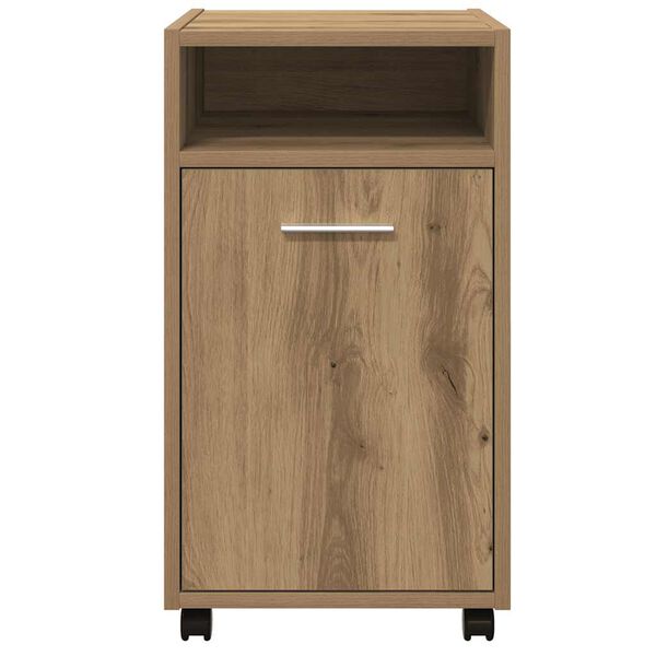 vidaXL Schrank mit Rollen Artisan-Eiche 33x38x60 cm Holzwerkstoff
