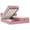 vidaXL Ottoman-Bett mit Matratzen & LEDs Rosa 200x200 cm Samt