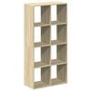 vidaXL Raumteiler-B&uuml;cherregal Sonoma-Eiche 69,5x29x137,5 cm