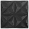 vidaXL Wandpaneele 48 pcs Origami Schwarz 50 x 50 cm XPS Schaum