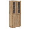 vidaXL Highboard 2 pcs Artisan-Eiche 69,5 x 34 x 180 cm Holzwerkstoff