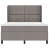 vidaXL Boxspringbett mit Matratze Taupe 140 x 200 cm Stoff