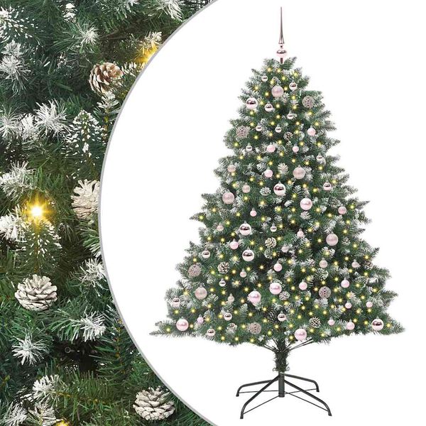 vidaXL K&uuml;nstlicher Weihnachtsbaum mit 300 LEDs mit St&auml;nder Gr&uuml;n 180 cm