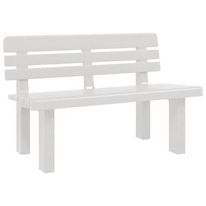 vidaXL Gartenbank Wei&szlig; 110x52x71 cm Polypropylen