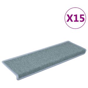 vidaXL Stufenmatten 15 Stk. 65x21x4 cm Seeblau Rechteckiger Rand