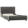 vidaXL Bettgestell Anthrazitgrau Kunstleder 100x200 cm
