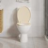 vidaXL Toilettensitz mit Absenkautomatik Beige Oval