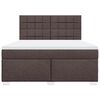 vidaXL Boxspringbett mit Matratze Dunkelbraun 180x200 cm Stoff