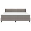 vidaXL Boxspringbett mit Matratze Taupe 200 x 180 cm Stoff