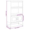 vidaXL Highboard Rosa 68x39x123 cm Stahl