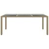vidaXL 7-tlg. Garten-Essgruppe Poly Rattan und Hartglas Beige