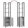 vidaXL B&uuml;cherregal Graues Sonoma 40 x 24 x 161 cm Holzwerkstoff