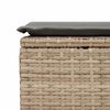 vidaXL 6-tlg. Garten-Sofagarnitur mit Kissen Beige Poly Rattan Akazie