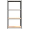 vidaXL Regale mit 4 B&ouml;den 4 Stk. Anthrazit Stahl & Holzwerkstoff
